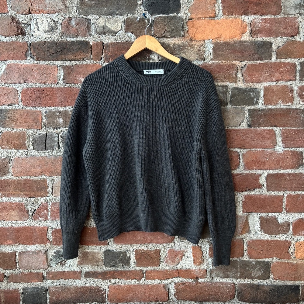 Zara | Crew Neck Thick Knit Sweater